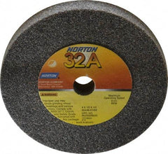 Norton - 46 Grit Aluminum Oxide Type 1 Internal Grinding Wheel - 4" Diam x 1/2" Hole x 1/2" Thick, 8,120 Max RPM, Type 1 Coarse Grade, K Hardness, Vitrified Bond, No Recess - Caliber Tooling