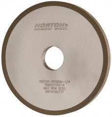 Norton - 6" Diam x 1-1/4" Hole x 1/2" Thick, 120 Grit Surface Grinding Wheel - Diamond, Type 1A1, Fine Grade, Resinoid Bond - Caliber Tooling