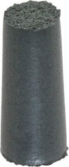 Cratex - 3/8" Max Diam x 7/8" Long, Taper, Rubberized Point - Coarse Grade, Silicon Carbide, 1/8" Arbor Hole, Unmounted - Caliber Tooling