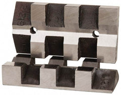 Heinrich - 4" Wide, V-Groove Vise Jaw - Ductile Iron, Fixed Jaw, Compatible with DA-2200-SC Vises - Caliber Tooling