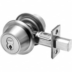 Best - Deadbolts Type: Heavy-Duty Double Cylinder Door Thickness Range: 1-3/4-2 - Caliber Tooling