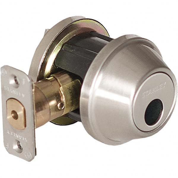 Stanley - Deadbolts Type: Single Cylinder Door Thickness Range: 1-3/8 - 1-3/4 - Caliber Tooling