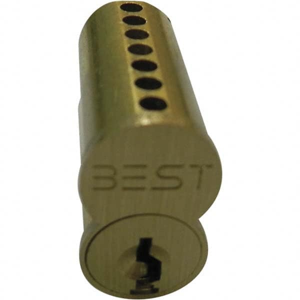 6, 7 Pin Best I/C Core Cylinder Small Format IC Brass, Satin Brass Finish