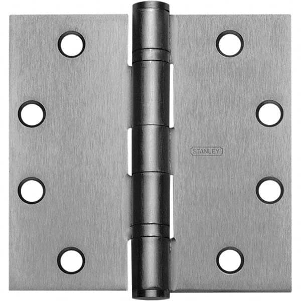 Stanley - 4" Long x 4" Wide Grade 1 Bronze Full Mortise Ball Bearing Commercial Hinge - Caliber Tooling