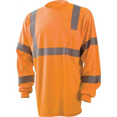 OccuNomix - Size S Hi-Vis Orange High Visibility Long Sleeve T-Shirt - Caliber Tooling