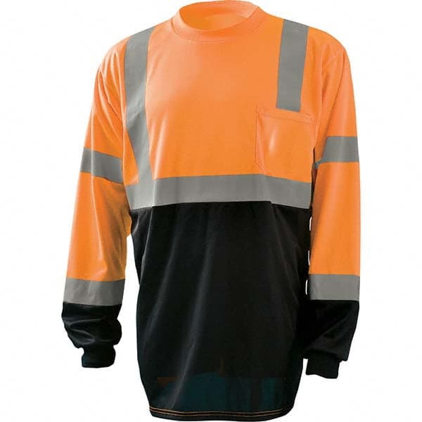 OccuNomix - Size 5XL Hi-Vis Orange & Black High Visibility Long Sleeve T-Shirt - Caliber Tooling