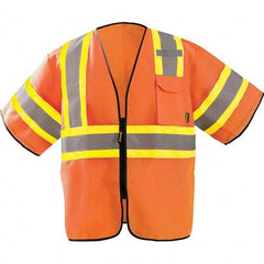 OccuNomix - Size S/M HI-Vis Orange Mesh General Purpose High Visibility Vest - Caliber Tooling