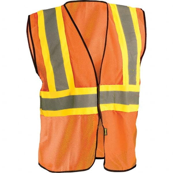 OccuNomix - Size L/XL HI-Vis Orange Mesh General Purpose High Visibility Vest - Caliber Tooling