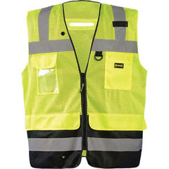 OccuNomix - Size 2XL Hi-Vis Yellow Mesh Surveyor's High Visibility Vest - Caliber Tooling