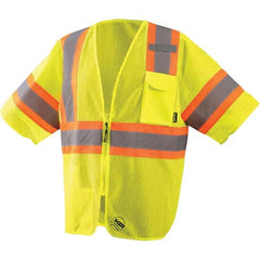 OccuNomix - Size 5XL Hi-Vis Yellow Mesh General Purpose High Visibility Vest - Caliber Tooling