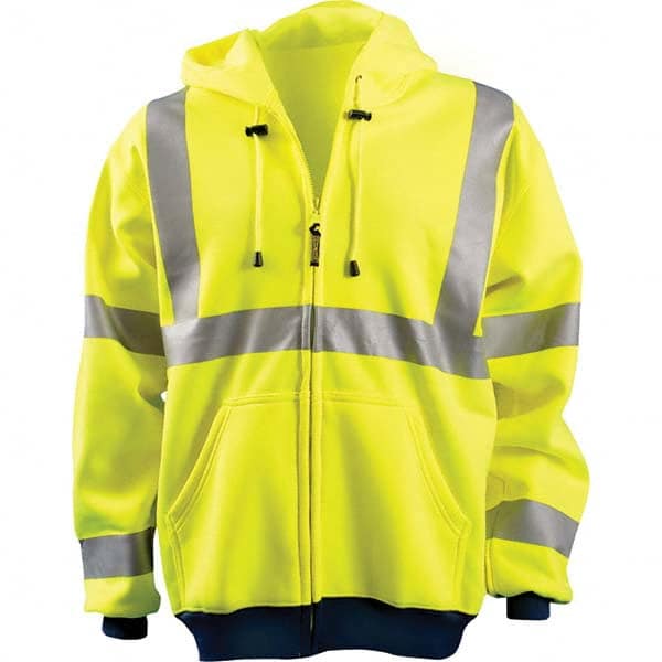 OccuNomix - Size S Hi-Viz Yellow High Visibility Sweatshirt - Caliber Tooling