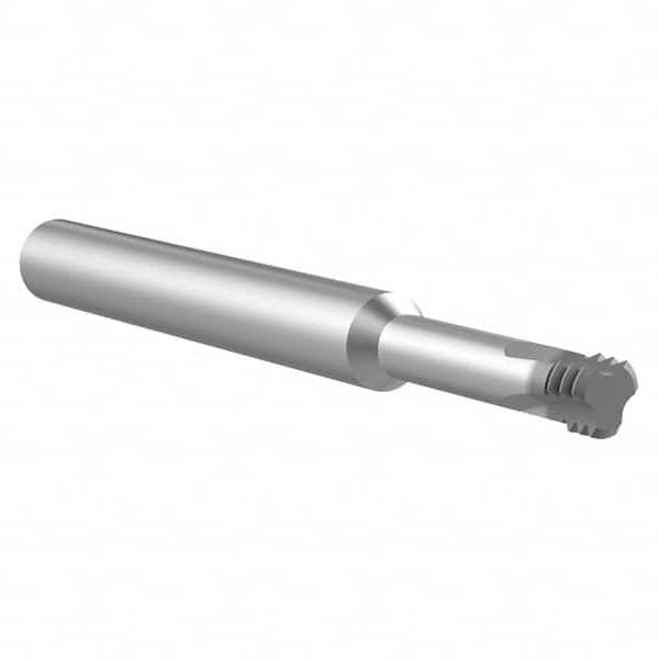 Helical Flute Thread Mill: 7/16, Internal & External, 4 Flute, Solid Carbide 14 TPI, AM210 Coated