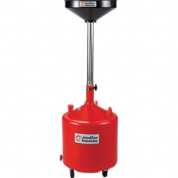 JohnDow - Oil Drain Containers Type: Pressurized Evacuation Drain w/Casters Container Size: 18 Gal. - Caliber Tooling