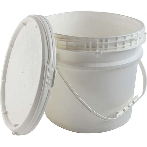 Dynalon Labware - 1 6-Piece 3.5 Gal 10.87" High, High-Density Polyethylene Round White Single Pail - Caliber Tooling