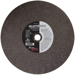 Sait - 14" Aluminum Oxide Cutoff Wheel - 3/32" Thick, 1" Arbor, 4,400 Max RPM, Use with Chop Saws - Caliber Tooling