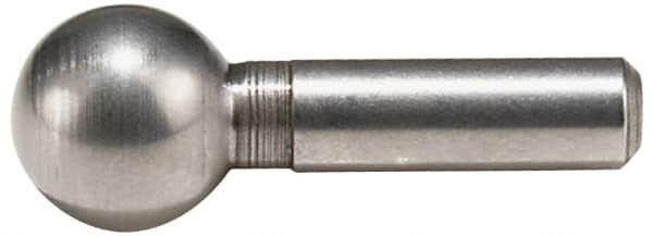 Jergens - 1/2" Ball Diam, 1/4" Shank Diam, Steel Standard Tooling Ball - 1-1/2" Ball Center to Shank Bottom - Caliber Tooling