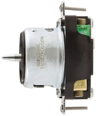 Hubbell Wiring Device-Kellems - 480 VAC, 50 Amp, Self Grounding Receptacle - 2 Poles, 3 Wire, Female End, Black - Caliber Tooling