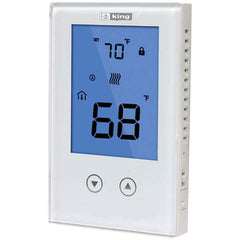 Thermostats; Thermostat Type: Line Voltage Wall Thermostat; Style: Line Voltage Wall Thermostat; Minimum Temperature (F): 41.0  ™F; 41.000; Maximum Temperature: 95.0  ™F; Maximum Temperature (F): 95.000; Minimum Voltage: 120 V; Maximum Voltage: 240 V; Amp