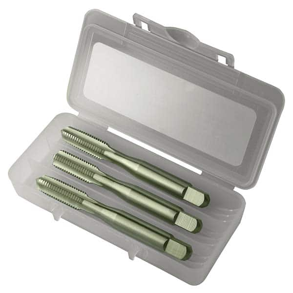 Greenfield Threading - Tap Sets Thread Size: 1/4 - 20 Number of Flutes: 4 - Caliber Tooling