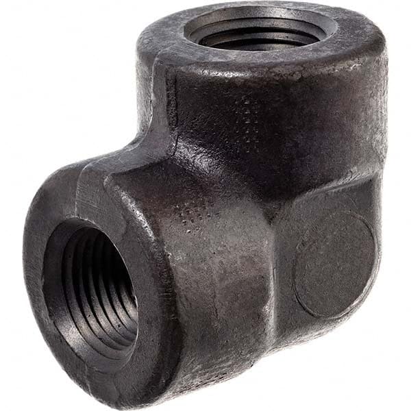 USA Sealing - Black Pipe Fittings Type: 90 Degree Elbow Fitting Size: 3/8 (Inch) - Caliber Tooling