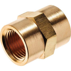 USA Sealing - 3/8" Brass Pipe Hex Coupling - Caliber Tooling