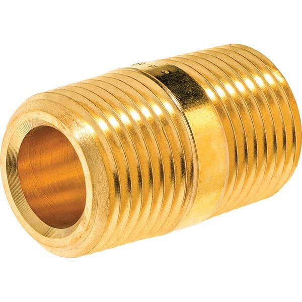 USA Sealing - 1/2" Brass Pipe Close Nipple - Caliber Tooling