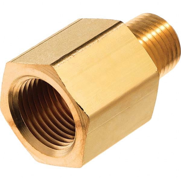 USA Sealing - 1/2 x 3/8" Brass Pipe Reducing Adapter - Caliber Tooling