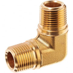 USA Sealing - 1/2" Brass Pipe 90° Male Elbow - Caliber Tooling