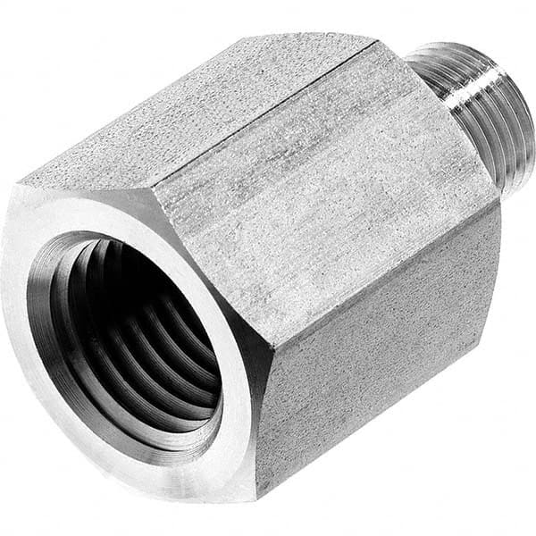 USA Sealing - 3/8 x 1/8" Galvanized Steel Pipe Reducing Adapter - Caliber Tooling