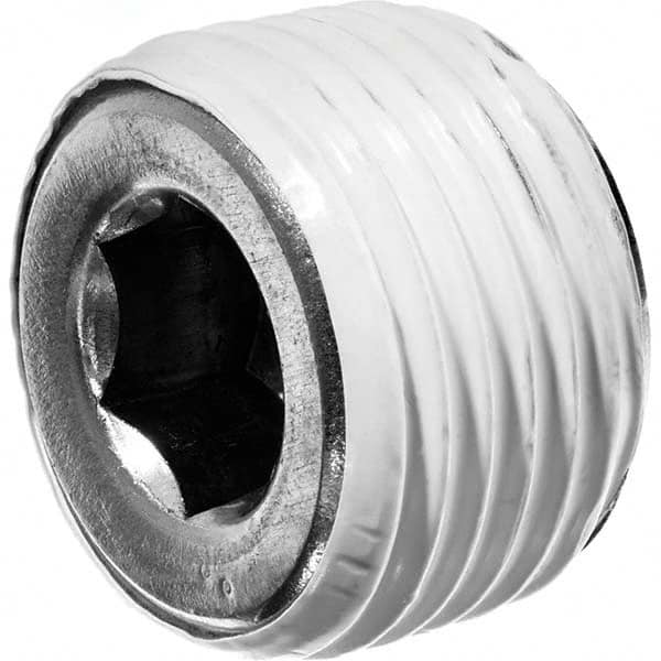 USA Sealing - 1/2" Galvanized Steel Pipe Hex Socket Plug - Caliber Tooling