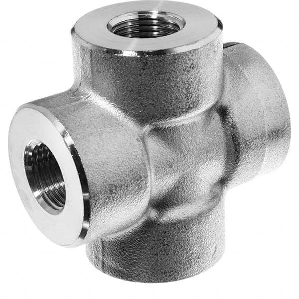 USA Sealing - 1/2" 316 Stainless Steel Pipe Cross - Caliber Tooling