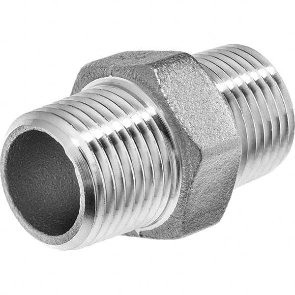 USA Sealing - 2" 304 Stainless Steel Pipe Hex Nipple - Caliber Tooling