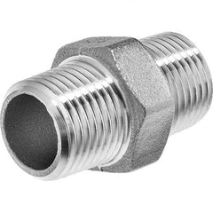 USA Sealing - 1/2" 304 Stainless Steel Pipe Hex Nipple - Caliber Tooling