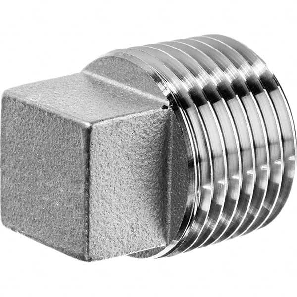 USA Sealing - 1/4" 304 Stainless Steel Pipe Square Head Plug - Caliber Tooling