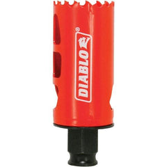 Freud - 1-3/8" Diam, 2-3/8" Cutting Depth, Hole Saw - Bi-Metal Saw, Toothed Edge - Caliber Tooling