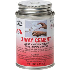 Black Swan - 1/4 Pt Medium Bodied Cement - Clear, Use with ABS, PVC & CPVC up to 6" Diam - Caliber Tooling