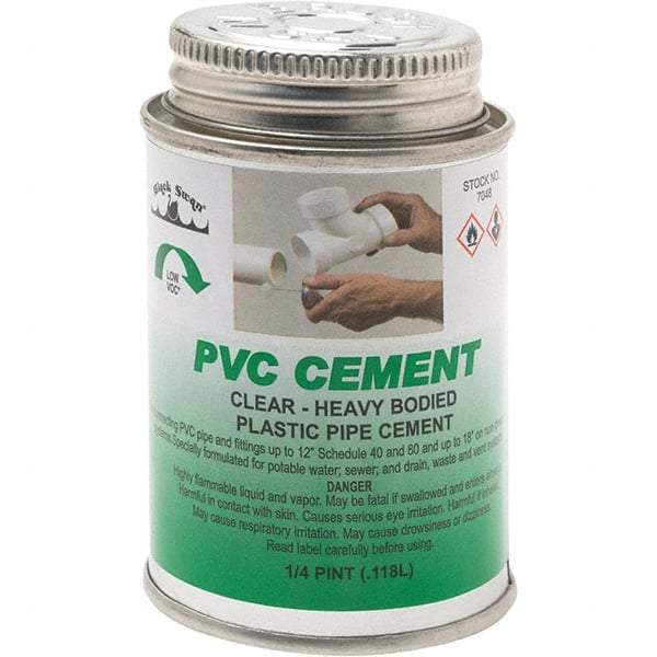 Black Swan - 1/4 Pt Heavy Duty Cement - Clear, Use with PVC - Caliber Tooling