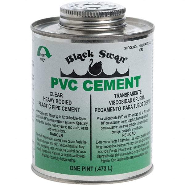 Black Swan - 1 Pt Heavy Duty Cement - Clear, Use with PVC - Caliber Tooling