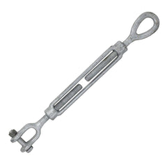 Turnbuckles; Turnbuckle Type: Jaw & Eye; Working Load Limit: 1200 lb; Thread Size: 3/8-6 in; Turn-up: 6 in; Closed Length: 11.77 in; Material: Steel; Finish: Galvanized