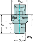 C4A3912019060 CAPTO ADAPTER - Caliber Tooling