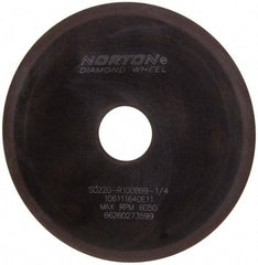 Norton - 6" Diam x 1-1/4" Hole x 1/16" Thick, 220 Grit Surface Grinding Wheel - Diamond, Type 1A1, Very Fine Grade, Resinoid Bond - Caliber Tooling