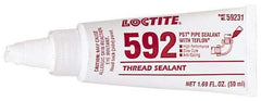 Loctite - 50 mL Tube, White, Medium Strength Paste Threadlocker - Series 592, 72 hr Full Cure Time, Hand Tool, Heat Removal - Caliber Tooling