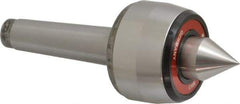 Rohm - MT3 Taper Shank, 2.362" Head Diam 500 Lb Capacity Live Center - 5,000 Max RPM, 1.661" Head Length, 63/64" Point Diam, 1.221" Point Len, 1,100 Lb Max Workpc, 6.319" OAL, Standard Point - Caliber Tooling