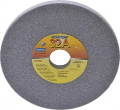 Norton - 7" Diam x 1-1/4" Hole x 1/2" Thick, G Hardness, 46 Grit Surface Grinding Wheel - Aluminum Oxide, Type 1, Coarse Grade, 3,600 Max RPM, Vitrified Bond, No Recess - Caliber Tooling