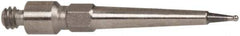 TESA Brown & Sharpe - 0.38mm Ball Diam, Carbide, Ball Test Indicator Contact Point - 1/2" Contact Point Length, Use with Brown & Sharpe BesTest 599 Series - Caliber Tooling