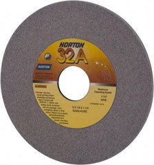 Norton - 6" Diam x 1-1/4" Hole x 1/8" Thick, K Hardness, 60 Grit Surface Grinding Wheel - Aluminum Oxide, Medium Grade, 4,140 Max RPM, Vitrified Bond - Caliber Tooling