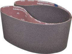 Norton - 6" Wide x 60" OAL, 40 Grit, Aluminum Oxide Abrasive Belt - Aluminum Oxide, Coarse, Coated, X Weighted Cloth Backing, Series R228 - Caliber Tooling