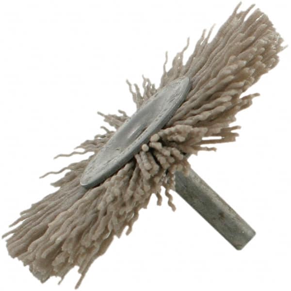 Brush Research Mfg. - 1-3/4" OD, Crimped Abrasive Nylon Wheel Brush - 1/2" Face Width, 3/8" Trim Length, 25,000 RPM - Caliber Tooling