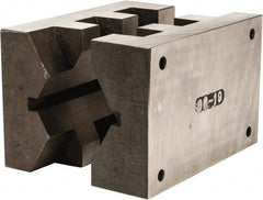 Heinrich - 6" Wide, V-Groove Vise Jaw - Ductile Iron, Fixed Jaw, Compatible with DA-6600-SC Vises - Caliber Tooling