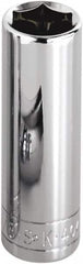 SK - 5/8", 3/8" Drive, Deep Hand Socket - 12 Points, Steel, Chrome Finish - Caliber Tooling